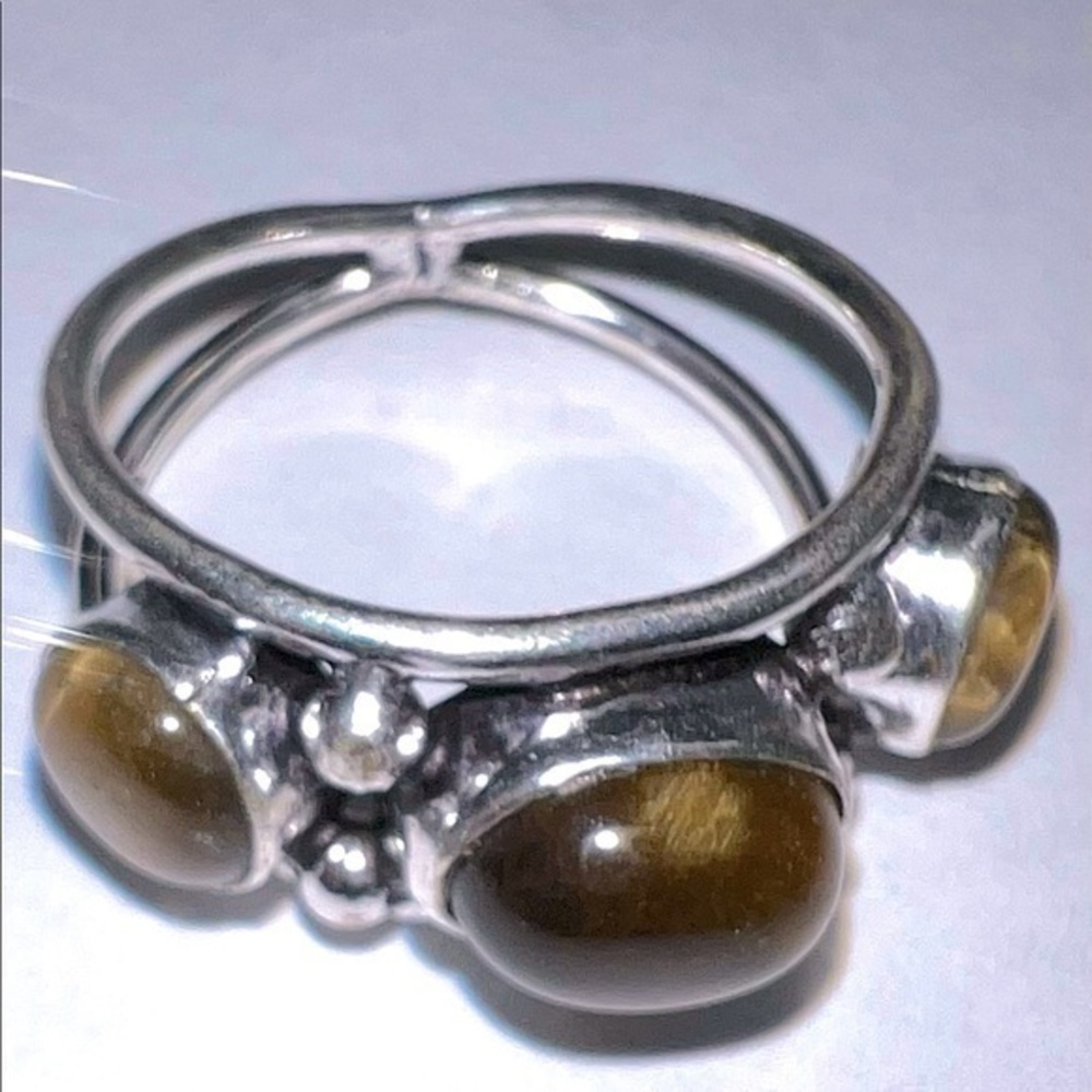 6 gm Cats Tiger's Eye Gemstone Ring 9 new unique